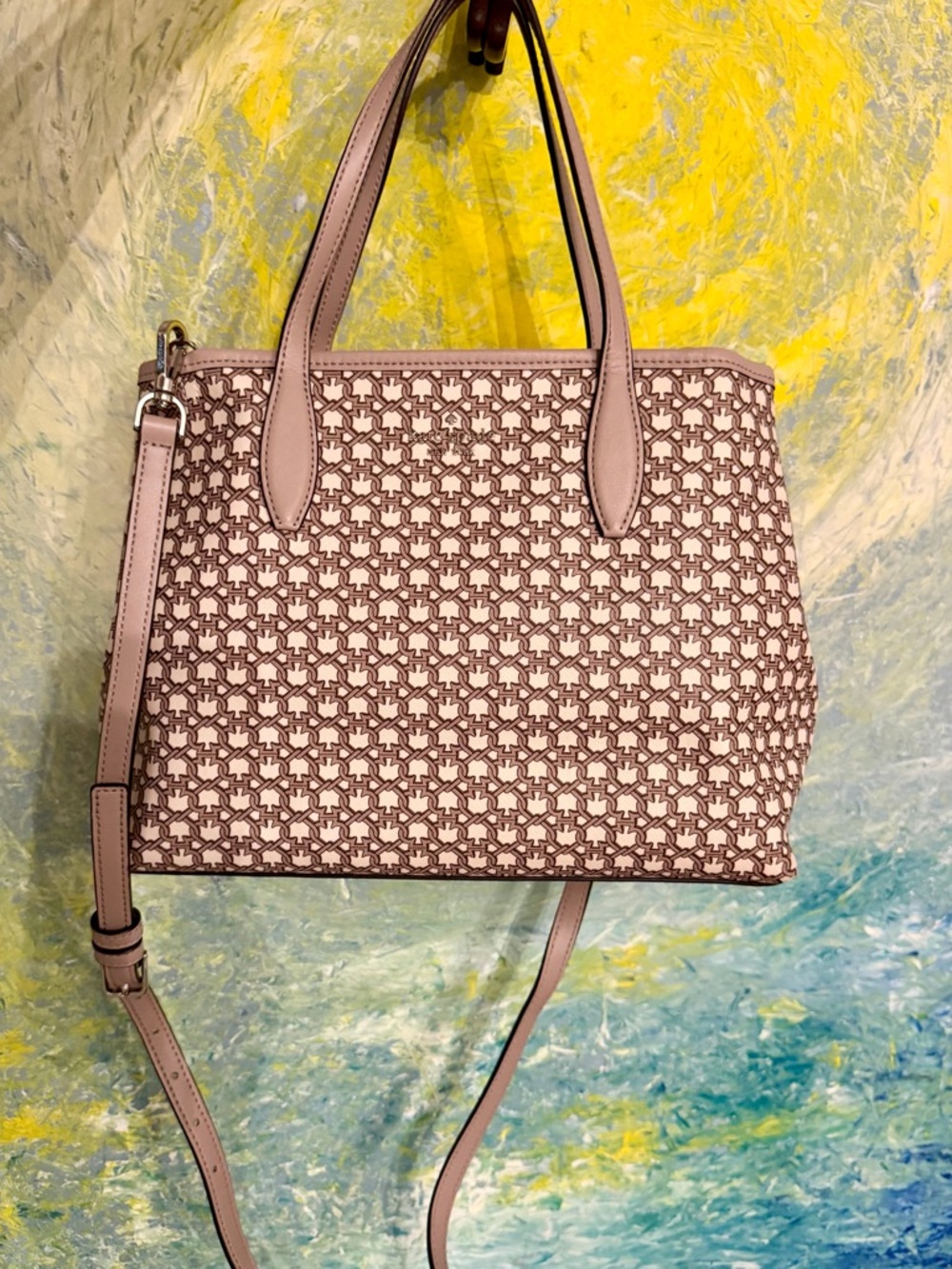kate spade Sand and Cream Patterned Handle and Cross-Body